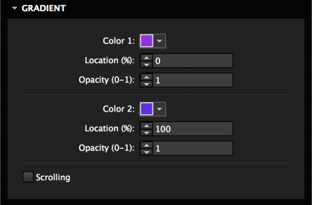 Set gradient colors