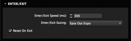 Set mouse enter and exit speed