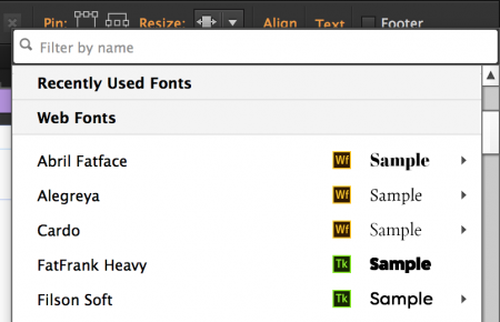 Change font type in Adobe Muse