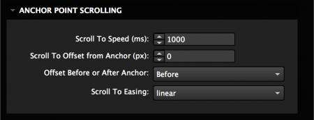 Set anchor point scrolling
