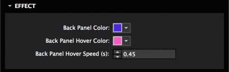 Set the colors and effect speed