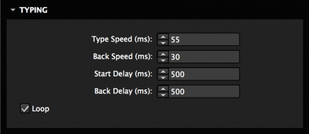 Set type speed