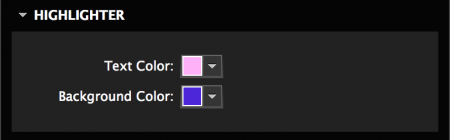 Set highlighter colors